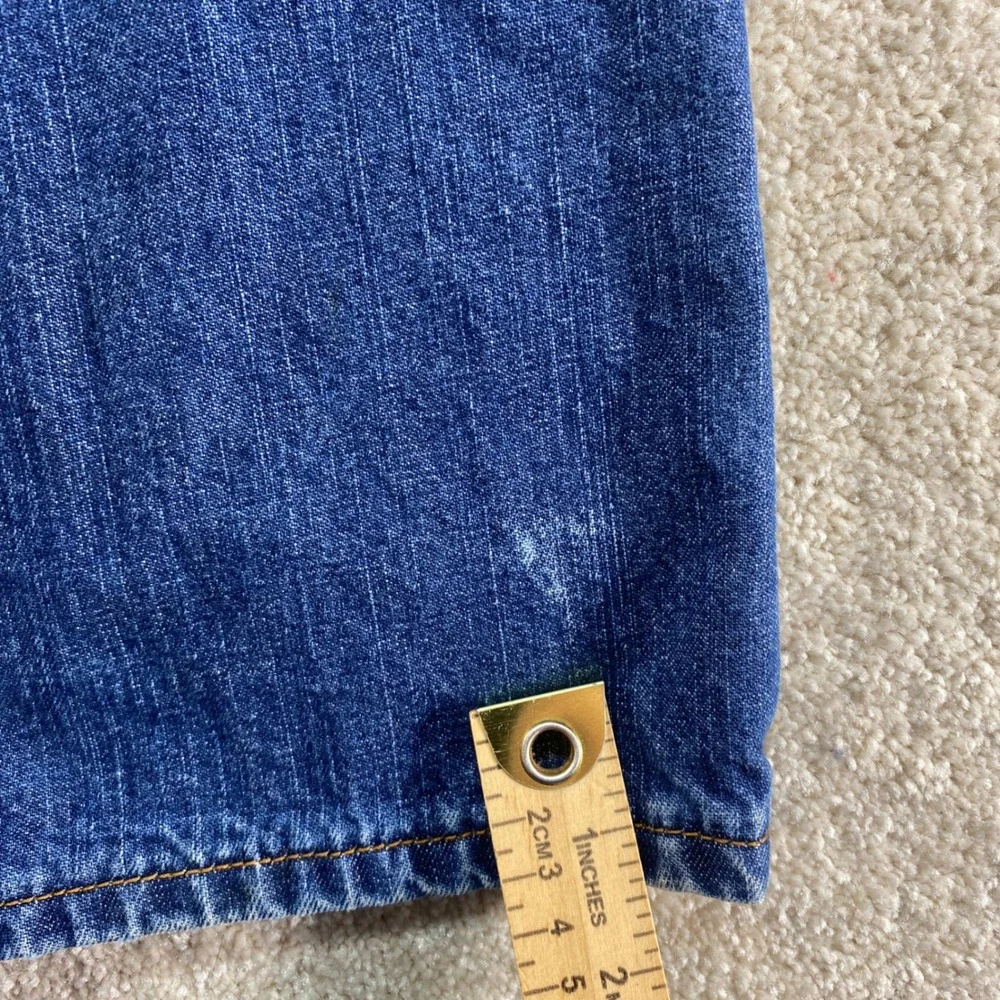 Lucky Brand Rivington Bootcut Jeans Mens 34 Short‎ Blue Medium Wash Distressed